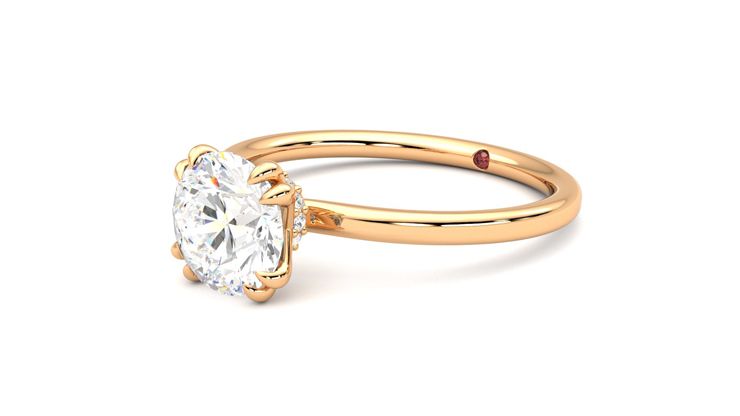 Taylor & Hart Sage Round Engagement Ring 360 degree image 24