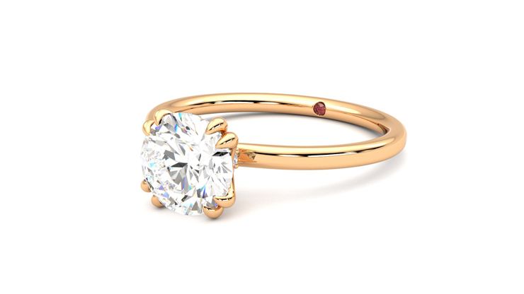 Taylor & Hart Sage Round Engagement Ring 360 degree image 25