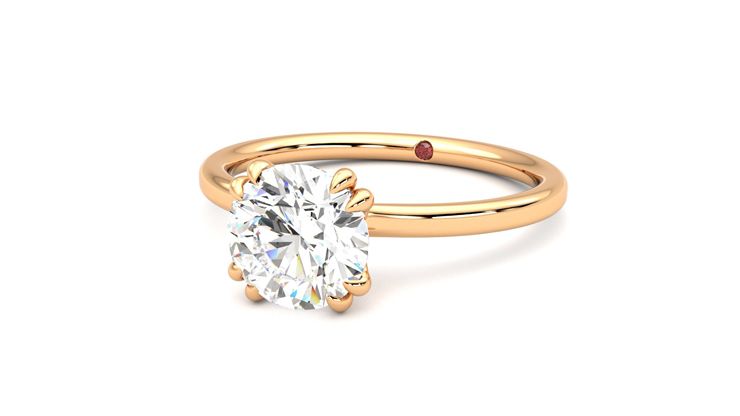Taylor & Hart Sage Round Engagement Ring 360 degree image 26
