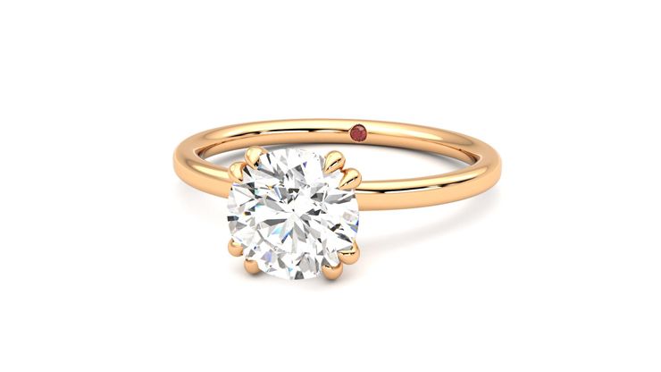 Taylor & Hart Sage Round Engagement Ring 360 degree image 27
