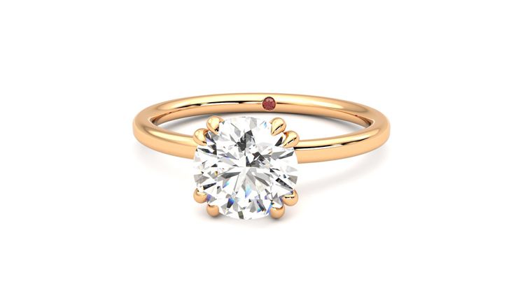 Taylor & Hart Sage Round Engagement Ring 360 degree image 28