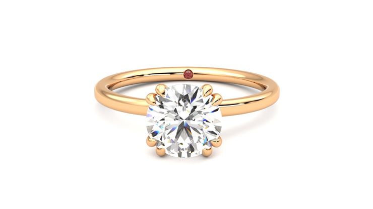 Taylor & Hart Sage Round Engagement Ring 360 degree image 29
