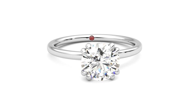 Taylor & Hart Sage Round Engagement Ring 360 degree image 2