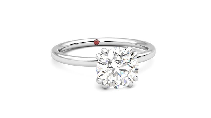 Taylor & Hart Sage Round Engagement Ring 360 degree image 3