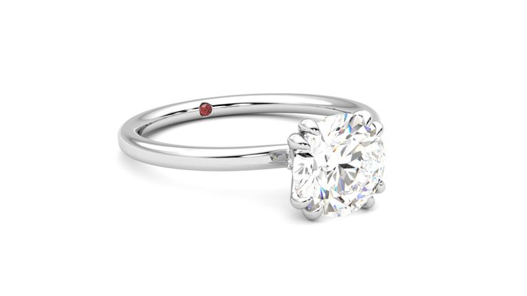 Taylor & Hart Sage Round Engagement Ring 360 degree image 5