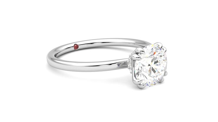 Taylor & Hart Sage Round Engagement Ring 360 degree image 6