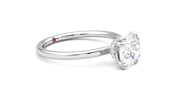 Taylor & Hart Sage Round Engagement Ring 360 degree image 7