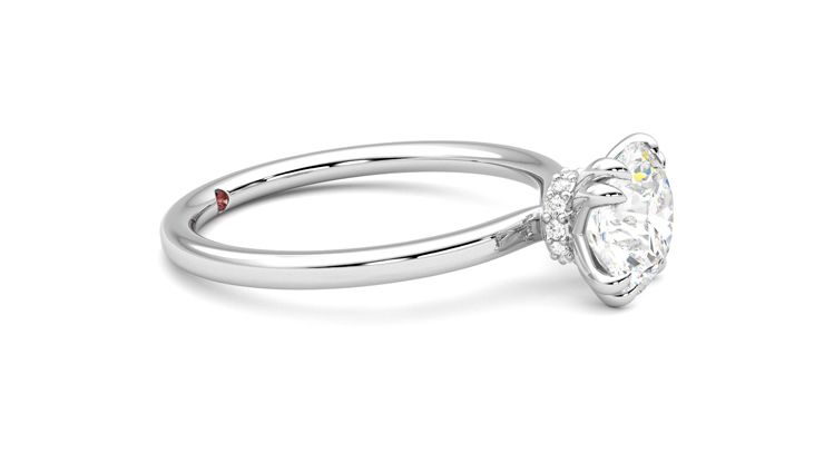Taylor & Hart Sage Round Engagement Ring 360 degree image 8