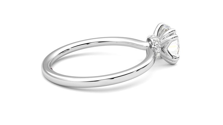 Taylor & Hart Sage Round Engagement Ring 360 degree image 11