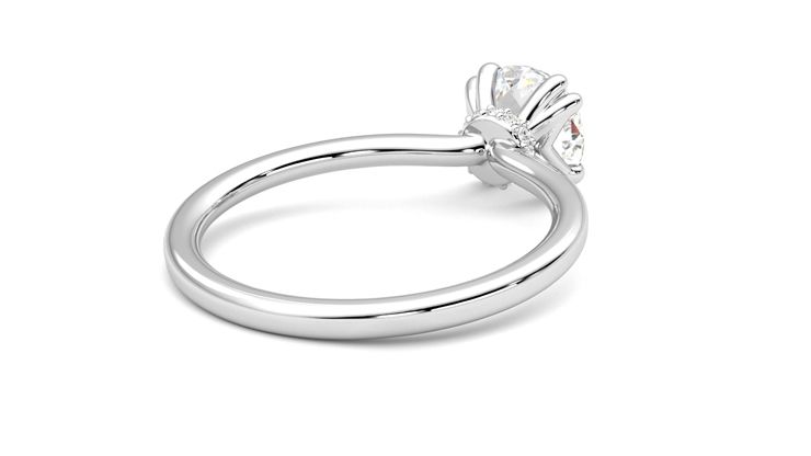 Taylor & Hart Sage Round Engagement Ring 360 degree image 13