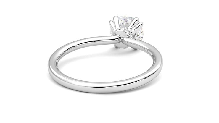 Taylor & Hart Sage Round Engagement Ring 360 degree image 14