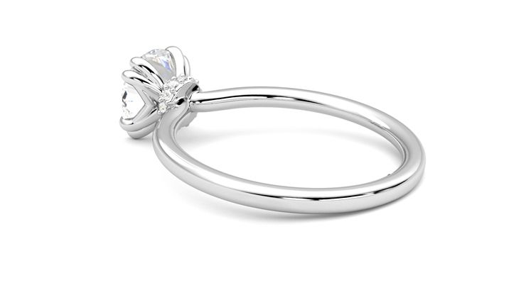 Taylor & Hart Sage Round Engagement Ring 360 degree image 18