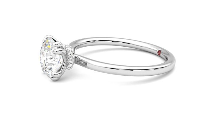 Taylor & Hart Sage Round Engagement Ring 360 degree image 22