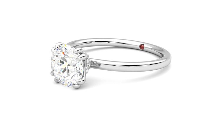 Taylor & Hart Sage Round Engagement Ring 360 degree image 24