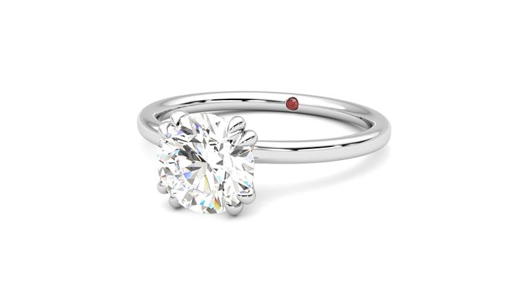 Taylor & Hart Sage Round Engagement Ring 360 degree image 26