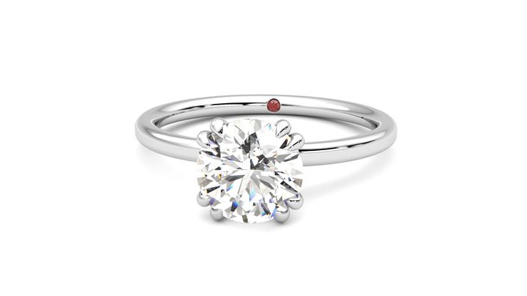 Taylor & Hart Sage Round Engagement Ring 360 degree image 28