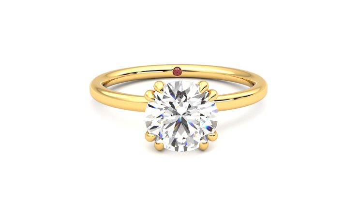 Taylor & Hart Sage Round Engagement Ring 360 degree image 1