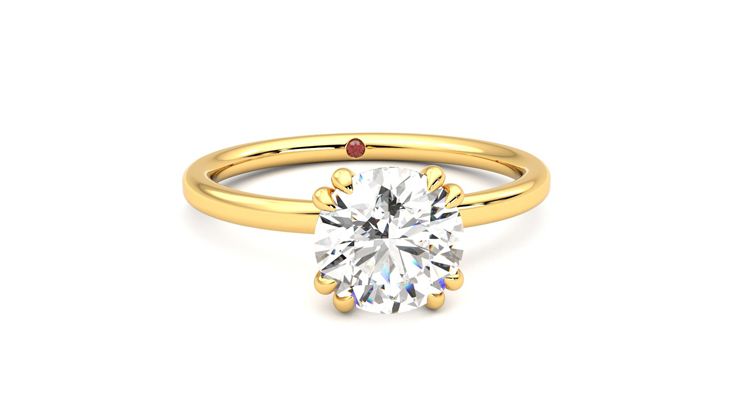 Taylor & Hart Sage Round Engagement Ring 360 degree image 2