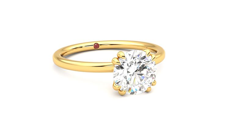 Taylor & Hart Sage Round Engagement Ring 360 degree image 4