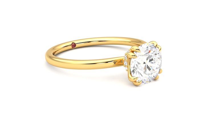 Taylor & Hart Sage Round Engagement Ring 360 degree image 6