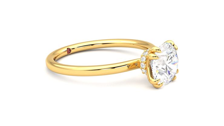 Taylor & Hart Sage Round Engagement Ring 360 degree image 7