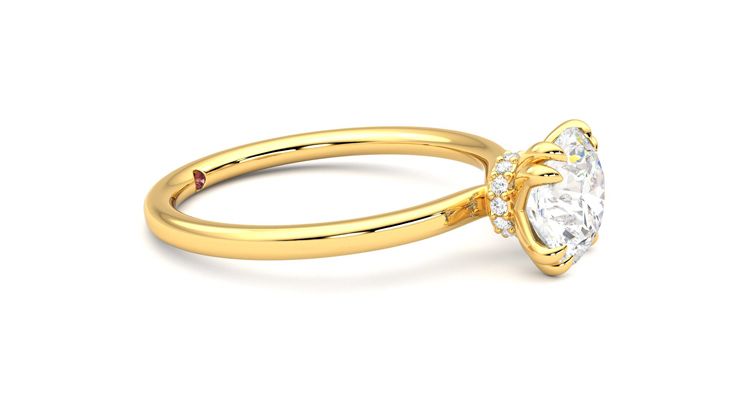 Taylor & Hart Sage Round Engagement Ring 360 degree image 8