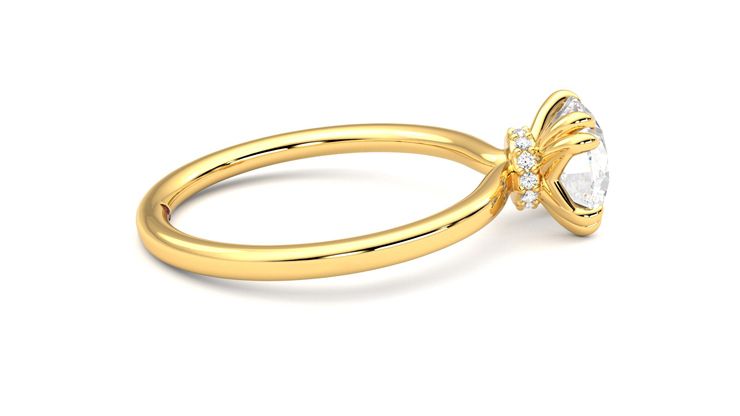 Taylor & Hart Sage Round Engagement Ring 360 degree image 10