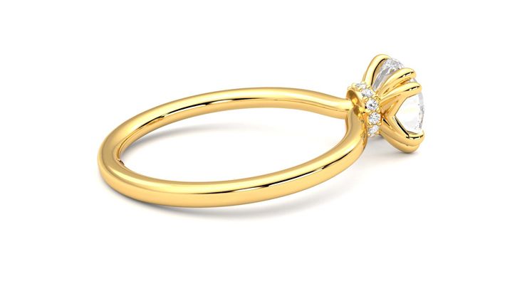 Taylor & Hart Sage Round Engagement Ring 360 degree image 11