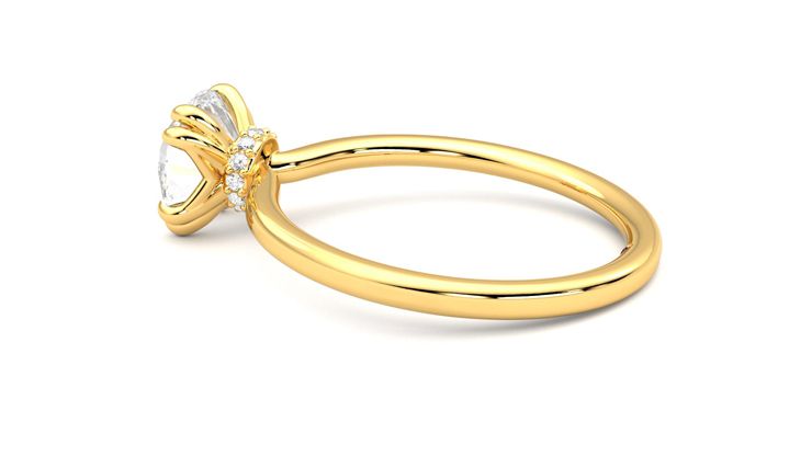 Taylor & Hart Sage Round Engagement Ring 360 degree image 19