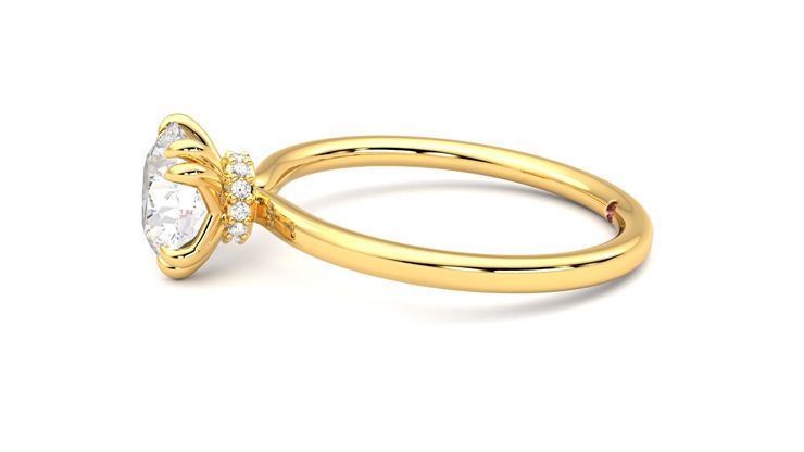 Taylor & Hart Sage Round Engagement Ring 360 degree image 21
