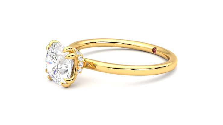 Taylor & Hart Sage Round Engagement Ring 360 degree image 23