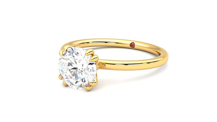 Taylor & Hart Sage Round Engagement Ring 360 degree image 25