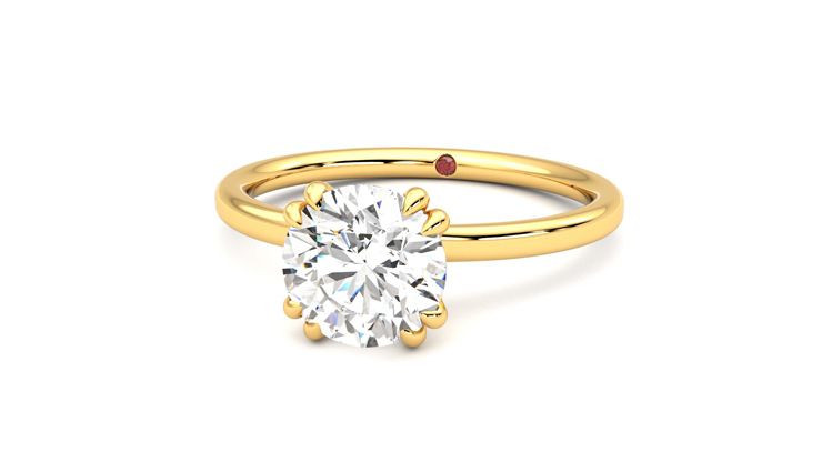 Taylor & Hart Sage Round Engagement Ring 360 degree image 27