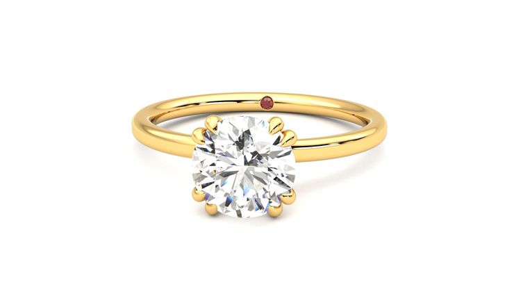 Taylor & Hart Sage Round Engagement Ring 360 degree image 28