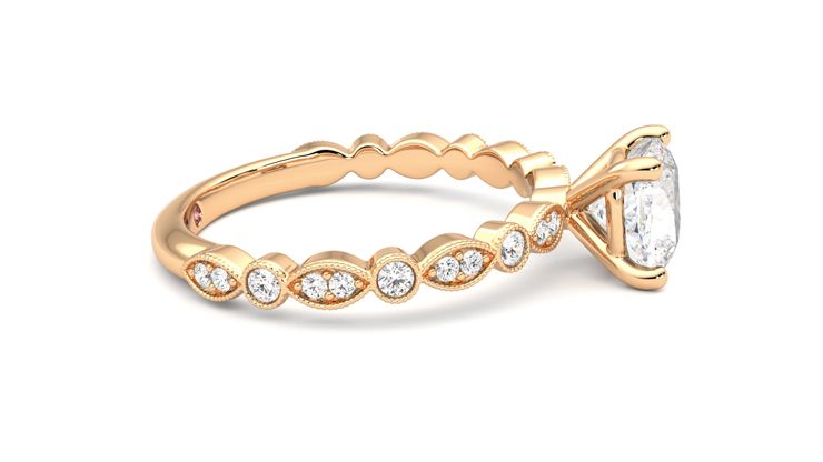 Taylor & Hart Selene Cushion Engagement Ring 360 degree image 9