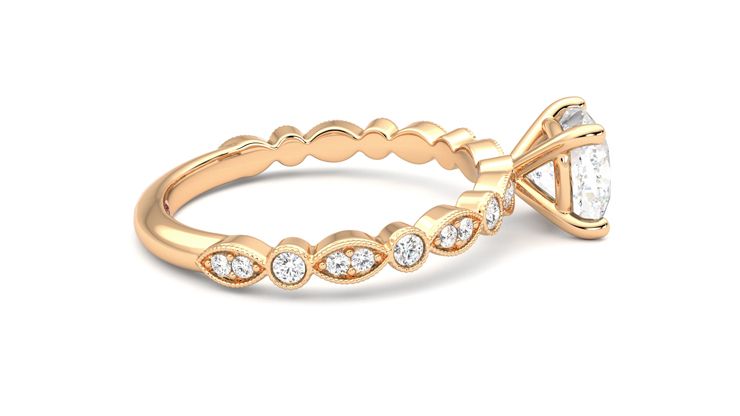 Taylor & Hart Selene Cushion Engagement Ring 360 degree image 10