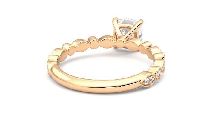 Taylor & Hart Selene Cushion Engagement Ring 360 degree image 14