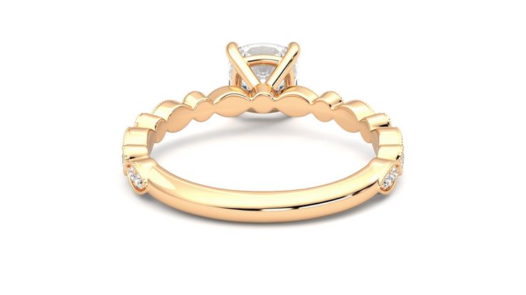 Taylor & Hart Selene Cushion Engagement Ring 360 degree image 15