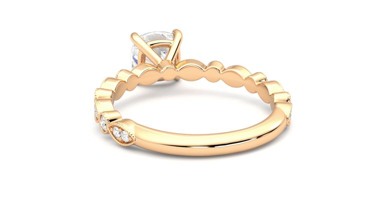 Taylor & Hart Selene Cushion Engagement Ring 360 degree image 16