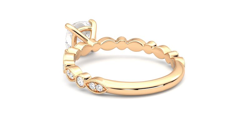 Taylor & Hart Selene Cushion Engagement Ring 360 degree image 17