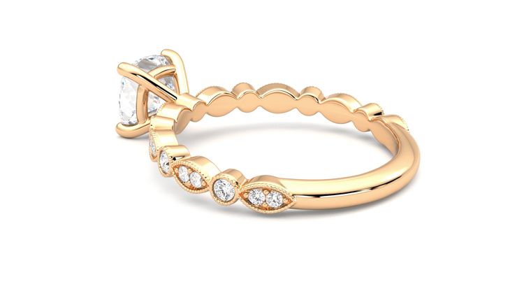 Taylor & Hart Selene Cushion Engagement Ring 360 degree image 18