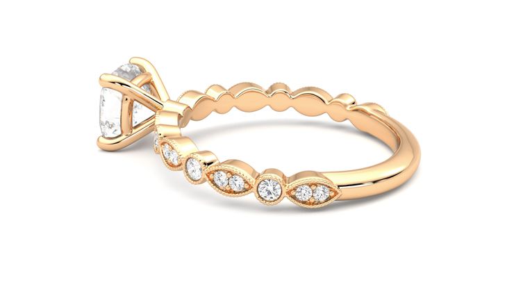 Taylor & Hart Selene Cushion Engagement Ring 360 degree image 19