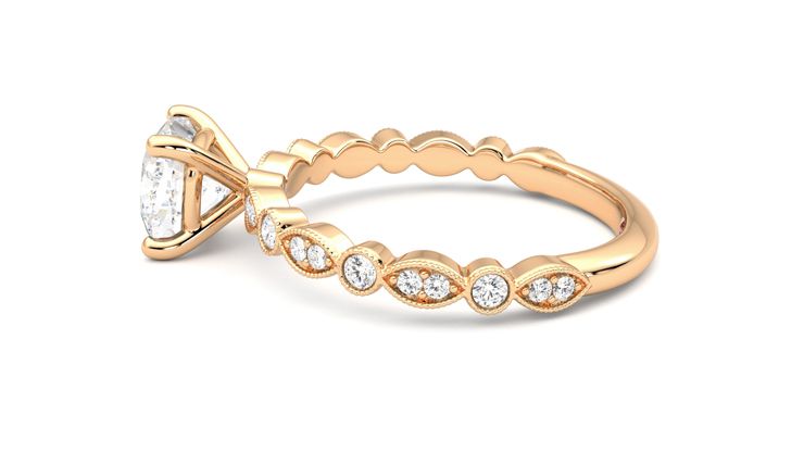 Taylor & Hart Selene Cushion Engagement Ring 360 degree image 20