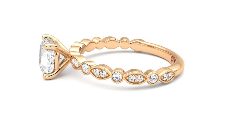 Taylor & Hart Selene Cushion Engagement Ring 360 degree image 21