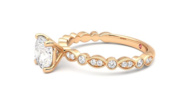 Taylor & Hart Selene Cushion Engagement Ring 360 degree image 22