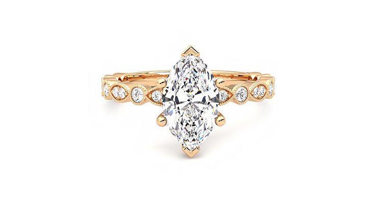 Taylor & Hart Selene Marquise Engagement Ring 360 degree image 0