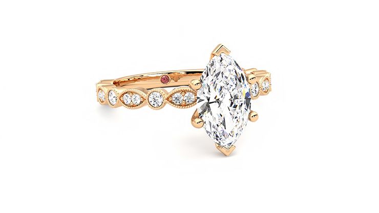 Taylor & Hart Selene Marquise Engagement Ring 360 degree image 3