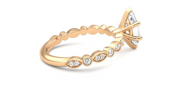 Taylor & Hart Selene Marquise Engagement Ring 360 degree image 10
