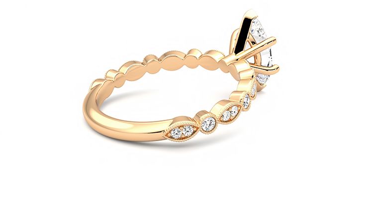 Taylor & Hart Selene Marquise Engagement Ring 360 degree image 11