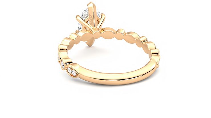 Taylor & Hart Selene Marquise Engagement Ring 360 degree image 15